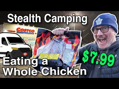 Stealth Camping at Costco: Eating a Whole Chicken and Exploring the Carnivore Diet