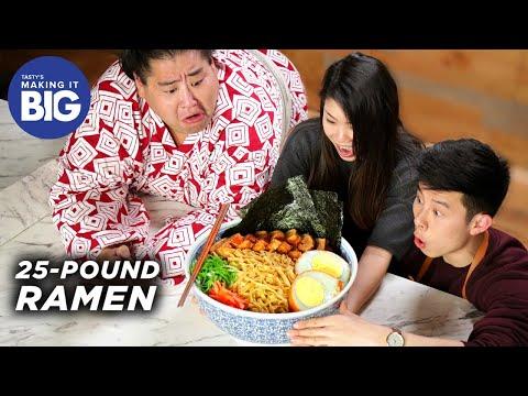 Giant 25-Pound Ramen Bowl: A Sumo Wrestling Adventure