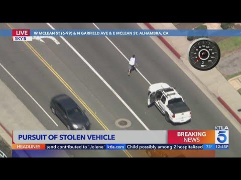Wild Police Pursuit in Alhambra: Driver of Stolen Pickup Truck Arrested