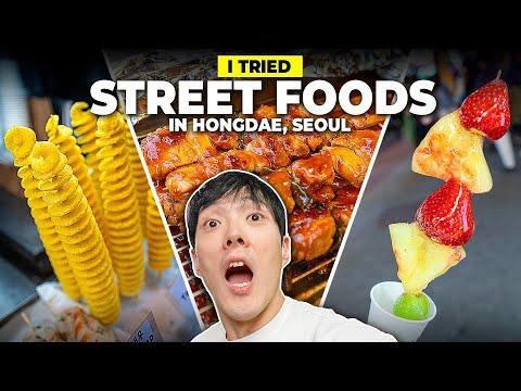 Discovering the Best Street Food in Hongdae, Korea