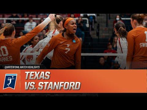 Intense Battle: Texas vs. Stanford in 2023 NCAA Volleyball Quarterfinal