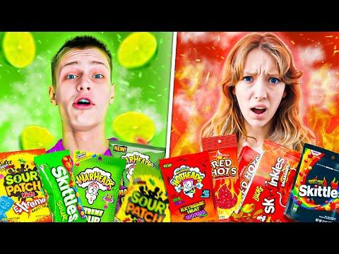 Spicy vs Sour Food Challenge: Sibling Rivalry and Unexpected Winners