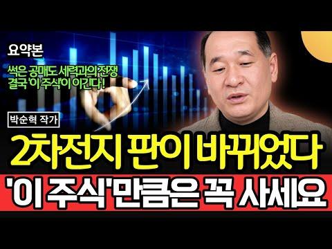 2차전지 판이 바뀌었다. '이 주식'만큼은 무조건 살아남는다 (박순혁 작가 / 요약 2부)