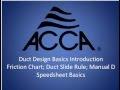 Mastering Duct System Design: Friction Chart, Duct Slide Rule & Manual D Speed Sheet Basics