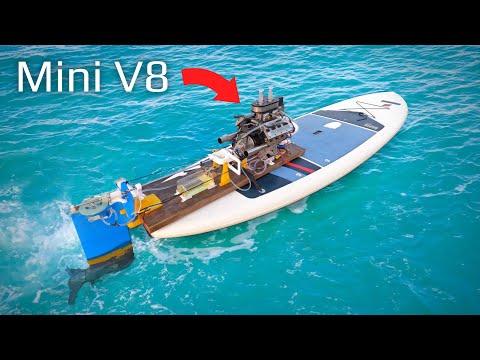 Revolutionizing Paddle Boarding: DIY V8 Engine Powered Paddle Board