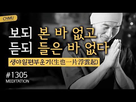 귓전명상대학 1305일차: 심오한 수행정진과 마음의 깨달음