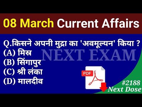 Top Current Affairs Highlights of 8th March 2024