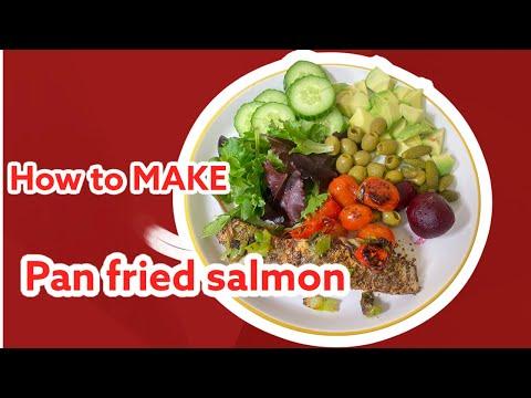 Delicious Pan Fried Salmon with Salad Recipe 🍽️