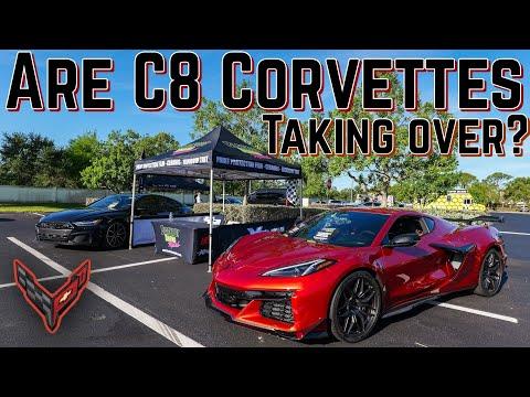 C8 Corvettes Steal the Show at Supercar Saturday Car Event