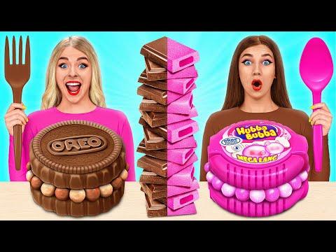 Unforgettable Bubble Gum vs Chocolate Food Challenge: A Sweet and Playful Experience