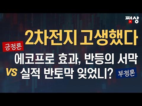 에코프로 액면분할, 2차전지(에코프로비엠·포스코) 반등의 서막 vs 그래도 어닝쇌