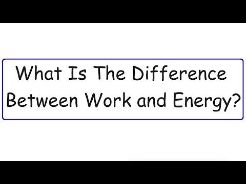 Understanding the Difference Between Work and Energy in Physics