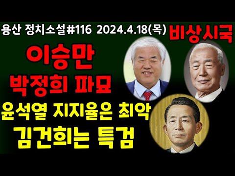 한국 정치 현안에 대한 분석 - 비상시국, 이승만 박정희 파묘, 윤석열 지지율 최약, 김건희는 특검