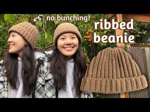Easy Crochet Ribbed Beanie Tutorial: Step-by-Step Guide for Beginners