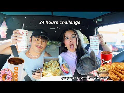 24-Hour Drive-Thru Challenge: Letting the Person in Front Decide What I Eat!